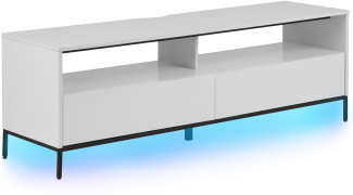 TV-Möbel weiß/Hochglanz mit LED-Beleuchtung SYDNEY