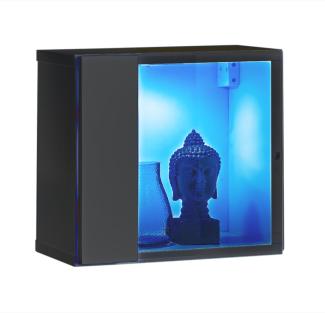 99rooms Swotch WW 5 Vitrine Graphit Hochglanz | Graphit Matt