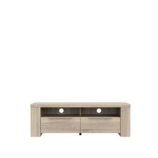 FORTE Calpe TV-Unterschrank, Holzwerkstoff, Beige, 124,1 x 41,1 x 50,3 cm