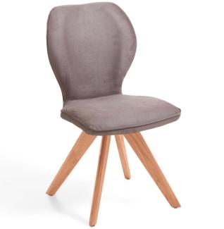 Niehoff Sitzmöbel Colorado Trend-Line Design-Stuhl Gestell Kernbuche - Polyester Nirvana schlamm