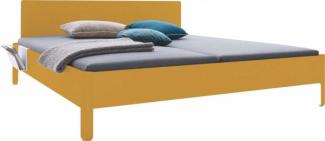 NAIT Doppelbett farbig lackiert Bambustiefgeld 140 x 210cm Mit Kopfteil