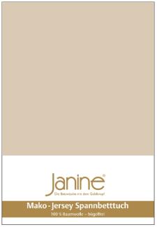 Janine Mako Jersey Spannbetttuch Bettlaken 140-160x200 cm OVP 5007 29 sand