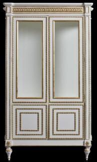 Casa Padrino Luxus Barock Vitrine Weiß / Gold - Prunkvoller Massivholz Vitrinenschrank mit 4 Türen - Luxus Möbel im Barockstil - Barock Möbel - Edel & Prunkvoll