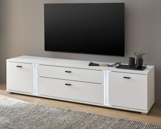 TV-Lowboard Bellport in weiß matt 200 cm
