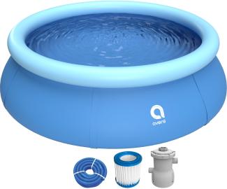 Avenli Prompt Set Ø 240 x 63 cm Pool Set, mit Filterpumpe, blau