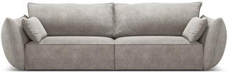 Micadoni 3-Sitzer Sofa Kaelle | Bezug Light Grey | Beinfarbe Black Plastic