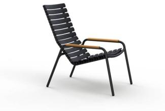 ReCLIPS Lounge Chair schwarz, Armlehnen Bambus