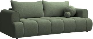 Selsey Dandelino - 3-Sitzer Sofa mit Schlaffunktion, Chenille-Bezug, grün