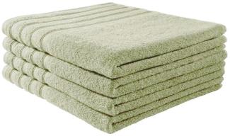 Handtuch Baumwolle Plain Design - Farbe: Hellgrün, Größe: 70x140 cm