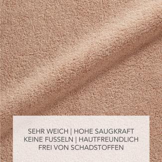 La Vida Premium 2 Sauna-Handtücher Braun Frottee 100% Baumwolle, weich, saugstark und schnelltrocknend, XXL Badetuch, 70x200 cm, Strandtuch