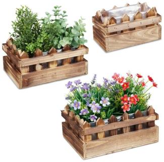 Holz Blumenkasten Zaunoptik 3er Set 10037614