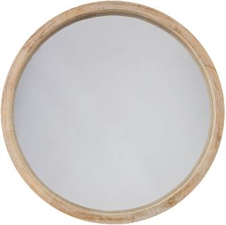 Runder Spiegel mit Holzrahmen, Ø 52 cm