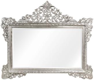 Casa Padrino Barock Wandspiegel Silber 190 x H. 155 cm - Wohnzimmer Spiegel im Barockstil