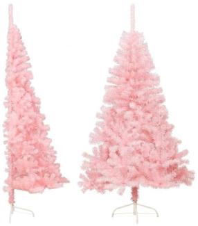 Künstlicher Halb-Weihnachtsbaum mit Ständer Rosa 180 cm PVC