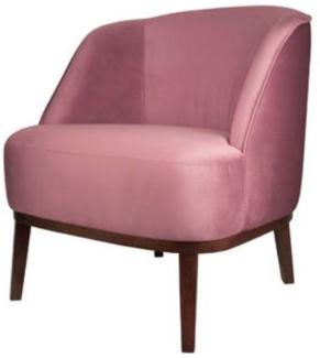 Casa Padrino Luxus Lounge Sessel Rosa / Braun 66 x 66 x H. 70 cm - Luxus Kollektion