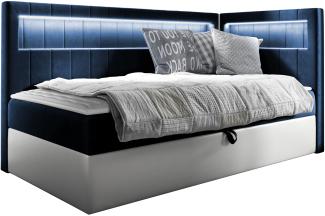 Boxspringbett 'Gladino Junior 3' blau 90 x 200 cm Rechts