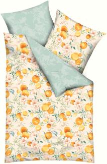 kaeppel Mako-Satin Bettwäsche 155x220 Orange Blossom Mandarine Wende 207-617