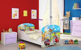 Kinderbett Milena mit verschiedenen Mustern 180x80 Firealarm
