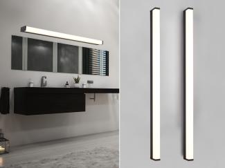 LED Badezimmer Wandleuchten 2er Set in Schwarz 120cm - Spiegelleuchte