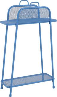 Metall Balkonregal blau Balkon Garten Terrasse Regal Standregal Möbel Tisch
