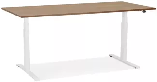 Kokoon Design Schreibtisch Droide Holz Wallnuss und Weiß 160 cm