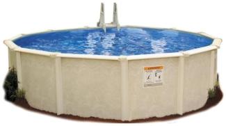 Interline Summer Stahl Schwimmbad Sunlake Set 2 | Blau | 460x460x132 cm | Inkl. Winterabdeckung