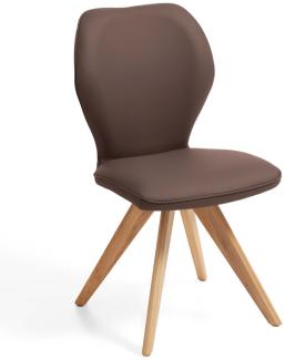 Niehoff Sitzmöbel Colorado Trend-Line Design-Stuhl Wildeiche/Polyester - 180° drehbar Atlantis havanna braun