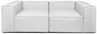 HOME DELUXE Modulares Sofa VERONA - Größe S Hellgrau - (BxHxL) 238, 68, 119 cm
