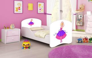 Kinderbett Milena mit verschiedenen Mustern 180x80 Princess