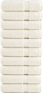 Premium-Duschtücher 10 Stk Creme 70x140 600 g/m² 100% Baumwolle 137478