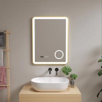 LED-Badspiegel Pescara 50x70 cm Goldfarben [pro. tec]
