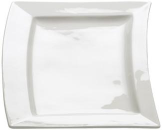 Maxwell & Williams Sway Platte Eckig, Tablett, Servierplatte, Eckig, Porzellan, Weiß, 25. 5 cm, JX31023