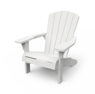 "Allibert by Keter" Troy Adirondack Chair, Outdoor Gartenstuhl aus Kunststoff, weiß, wetterfest, amerikanischer Design-Klassiker, für Garten, Terrasse und Balkon, 93 x 81 x 96,5 cm