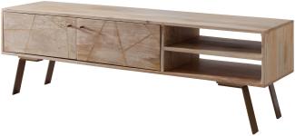 KADIMA DESIGN TV Lowboard Garda - Rustikales Landhaus-Stil Möbel mit viel Stauraum für Fernseher bis 55 Zoll und edlem Design.