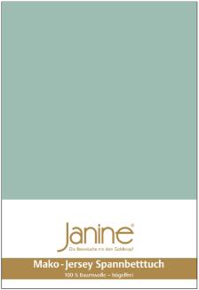Janine Spannbetttuch MAKO-FEINJERSEY Mako-Feinjersey rauchgrün 5007-36 150x200