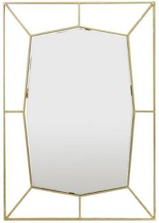 Casa Padrino Designer Wandspiegel Gold 67 x H. 100 cm - Edelstahl Spiegel - Luxus Deko Accessoires