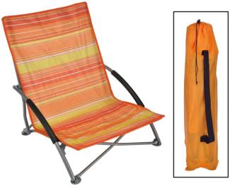 HI Strandstuhl Klappbar Orange 65 × 55 × 25/65 cm