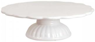 Ib Laursen - Tortenplatte auf Fuß Mynte Keramik Weiß 2079-11 Kuchenplatte Shabby