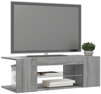 vidaXL TV-Schrank mit LED-Leuchten Grau Sonoma 90x39x30 cm