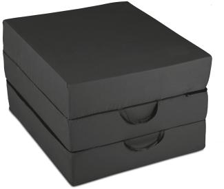 Bestschlaf Gästematratze Spar-Set (inkl. Spannbettlaken & Transporttasche), 75x195x15 cm, schwarz