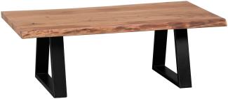 KADIMA DESIGN Couchtisch Massivholz Akazie - Moderner Wohnzimmertisch mit einzigartiger Maserung, handgefertigtes Unikat.