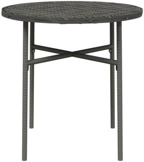 Beistelltisch >3014462< (DxH: 45x45 cm) in Grau aus Rattan - 45cm (H)