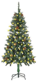 Künstlicher Weihnachtsbaum mit LEDs Kiefernzapfen 150 cm