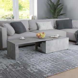 vidaXL Couchtisch, Spanplatte Betongrau, 150 x 50 x 35 cm