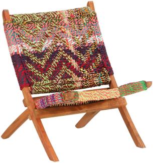 Klappbarer Chindi-Stuhl Mehrfarbig Stoff