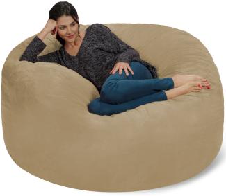 Chill Sack Bohnenbeutelstuhl: Riesen-5' Memory-Foam-Möbel Sitzsack - großes Sofa mit weicher Microfaserabdeckung - Kamel