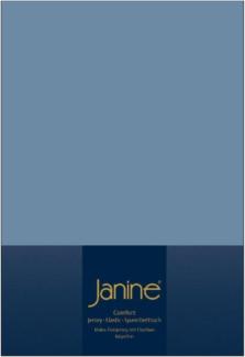 Janine Jersey Elastic Spannbetttuch | 90x190 cm - 100x220 cm | perlblau