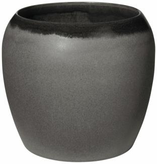 ASA Selection Übertopf Charcoal, Blumentopf, Steingut, Schwarz matt, 22 cm, 65056245