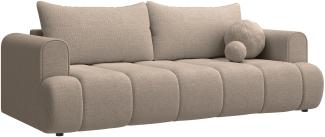 Selsey Dandelino - 3-Sitzer Sofa mit Schlaffunktion, Chenille-Bezug, beige