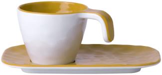 Espressotasse mit Unterteller - Mustard - Summer Edition einzeln